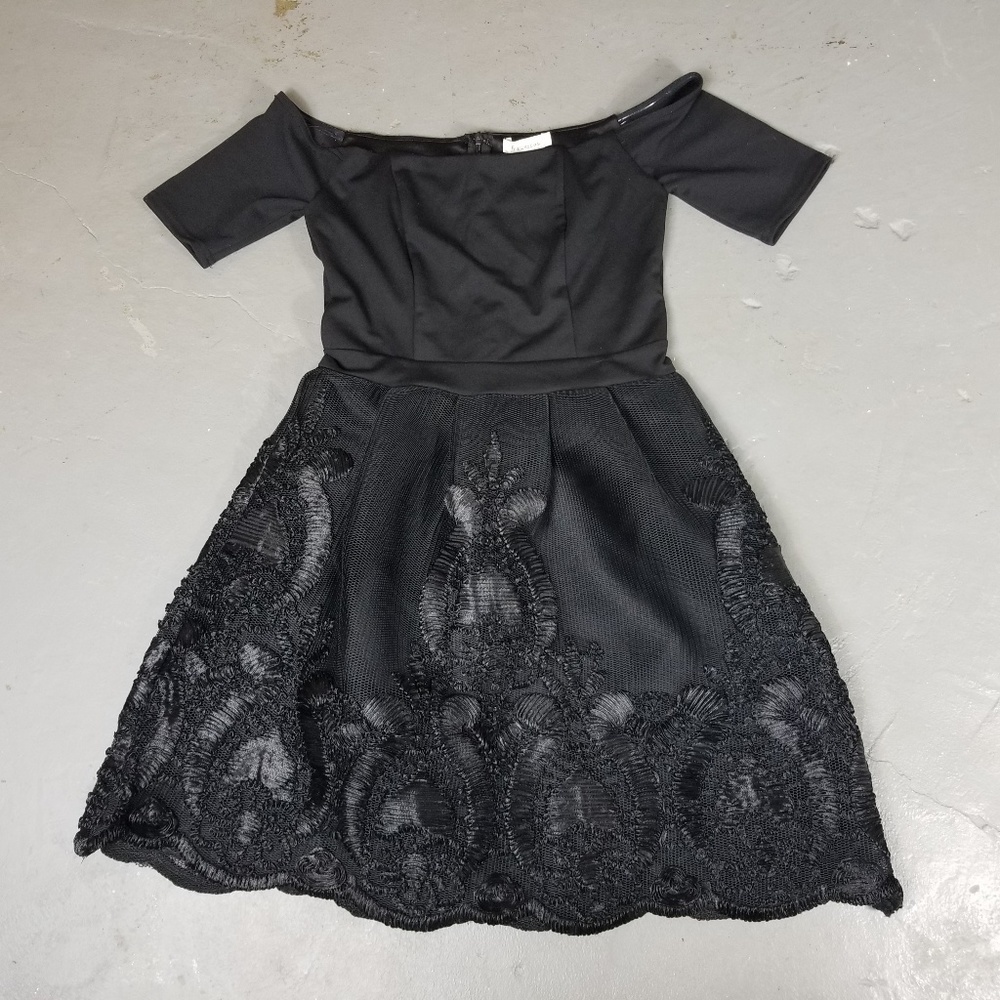 Francesca's Black Tulle Cocktail Dress Size Medium